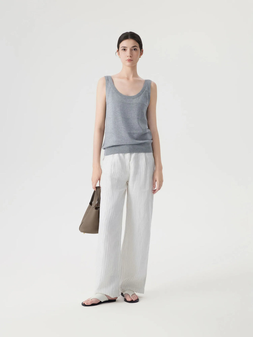 Cashmere Silk Blend Scoop Neck Knit
