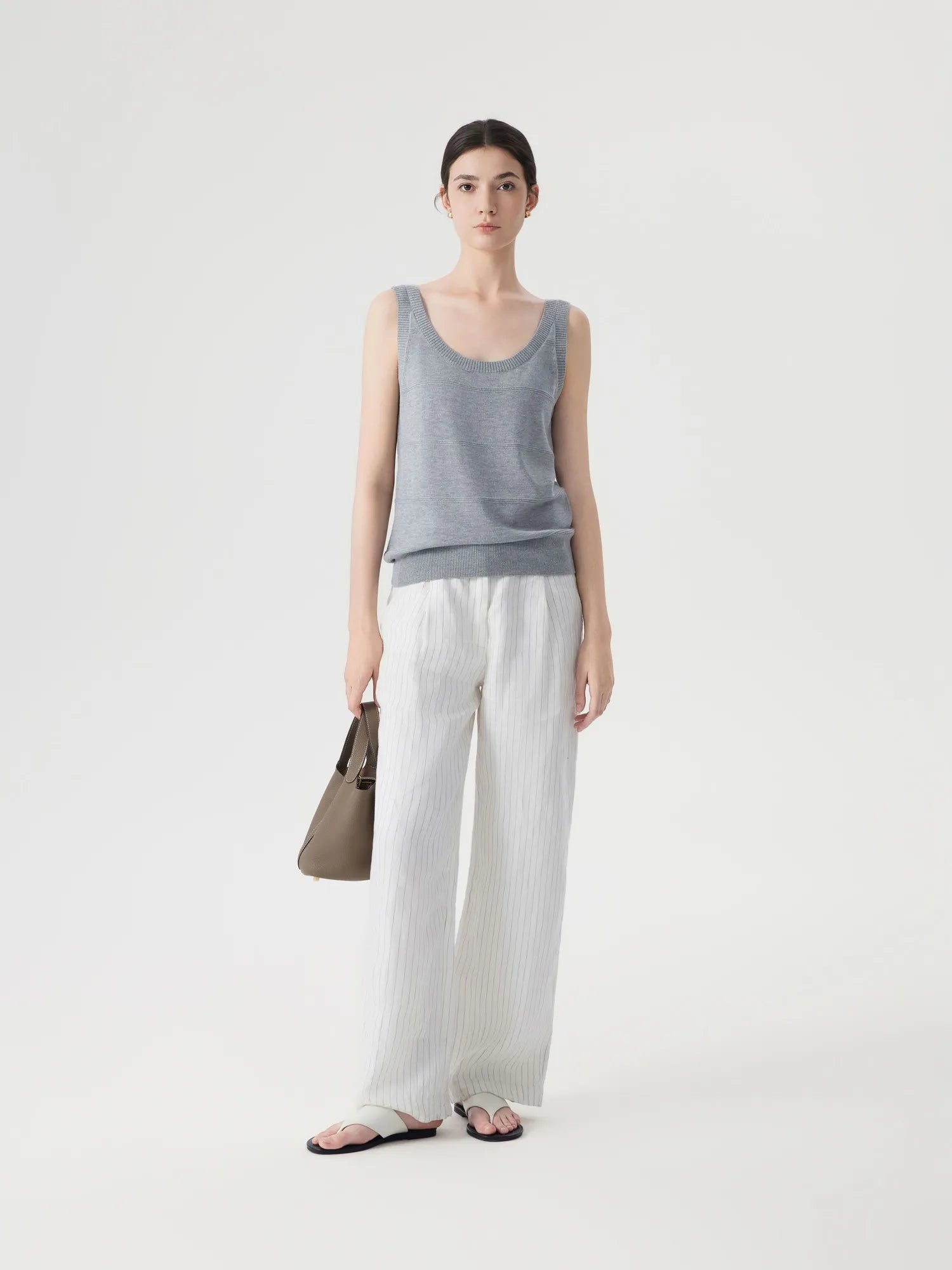 Cashmere Silk Blend Scoop Neck Knit
