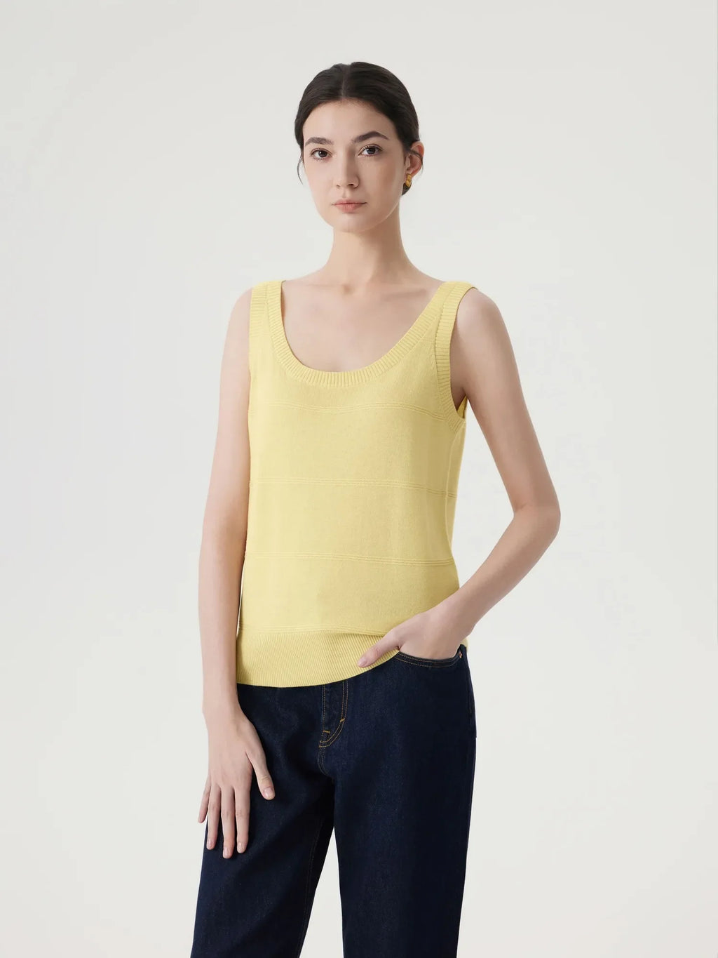 Cashmere Silk Blend Scoop Neck Knit