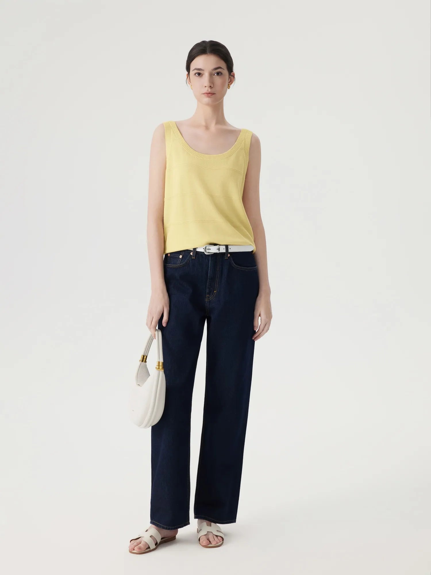 Cashmere Silk Blend Scoop Neck Knit