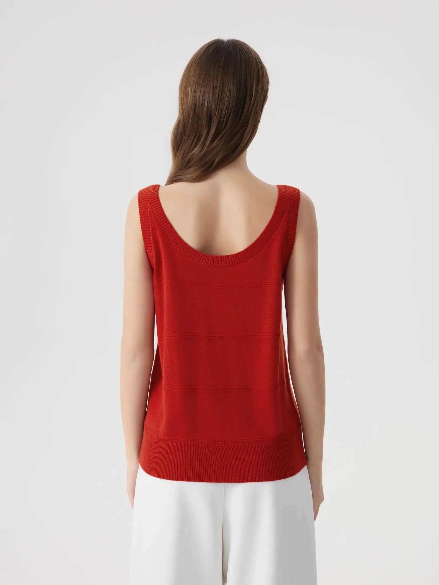 Cashmere Silk Blend Scoop Neck Knit