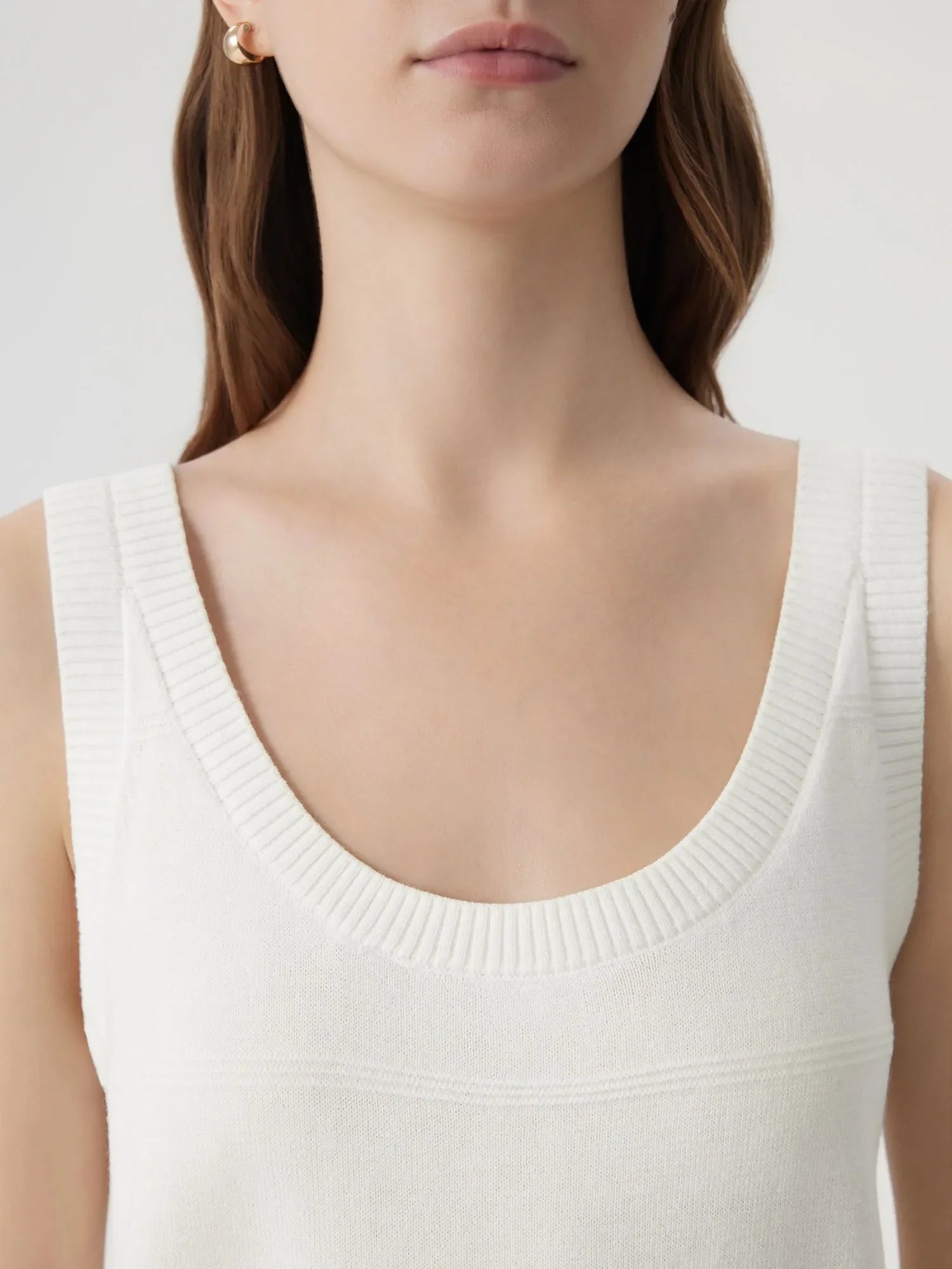 Cashmere Silk Blend Scoop Neck Knit