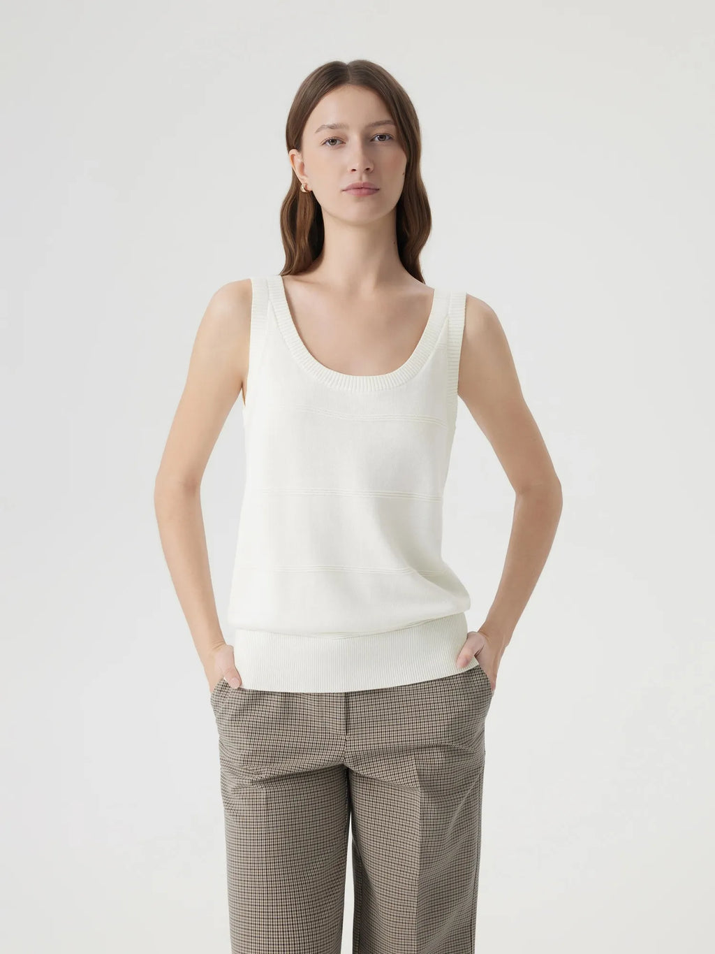 Cashmere Silk Blend Scoop Neck Knit