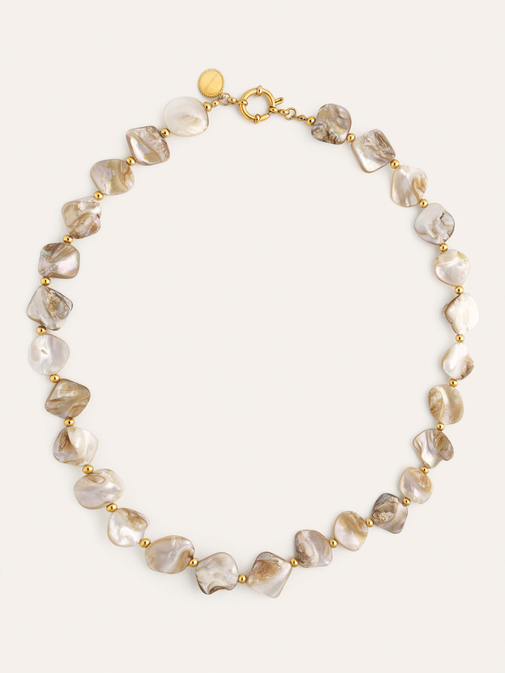 Collar Capri Nácar Acero Baño Oro