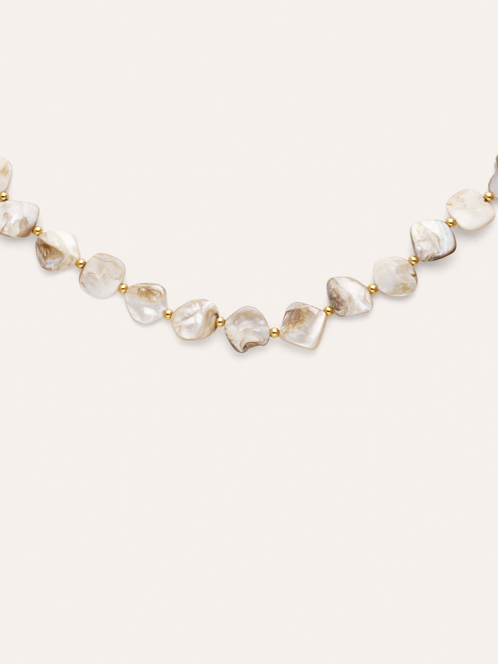Collar Capri Nácar Acero Baño Oro