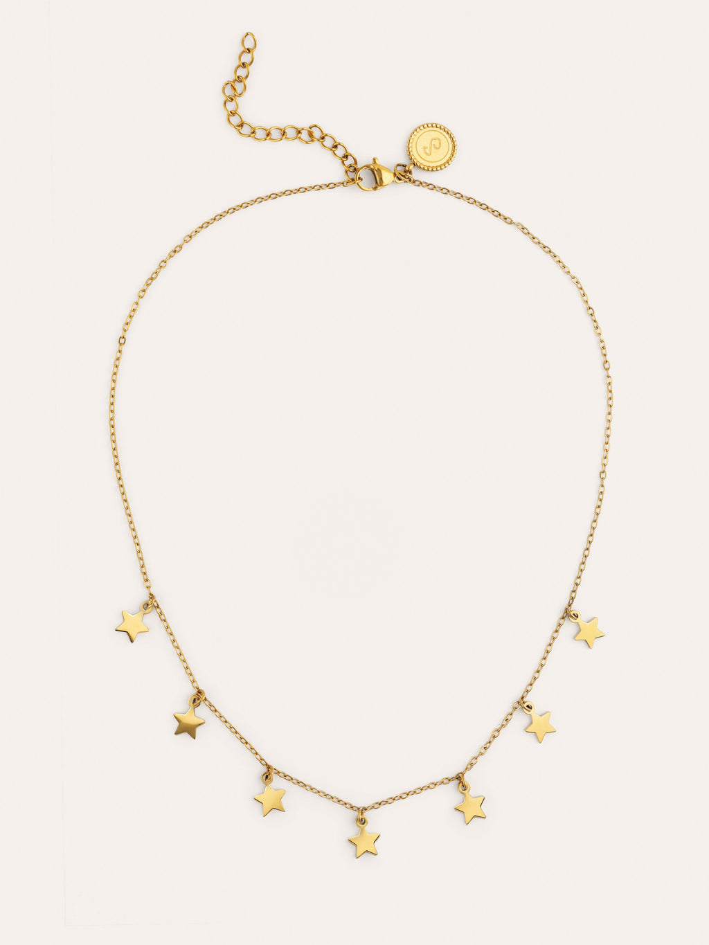 Collar Mini Stars Acero Baño Oro