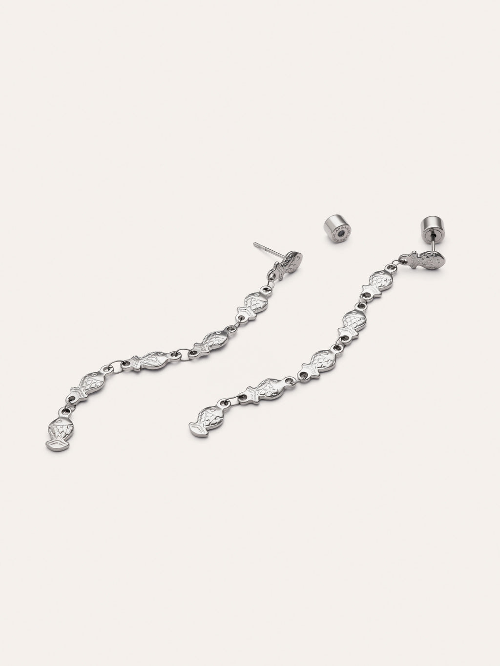 Pendientes Long Mar Acero