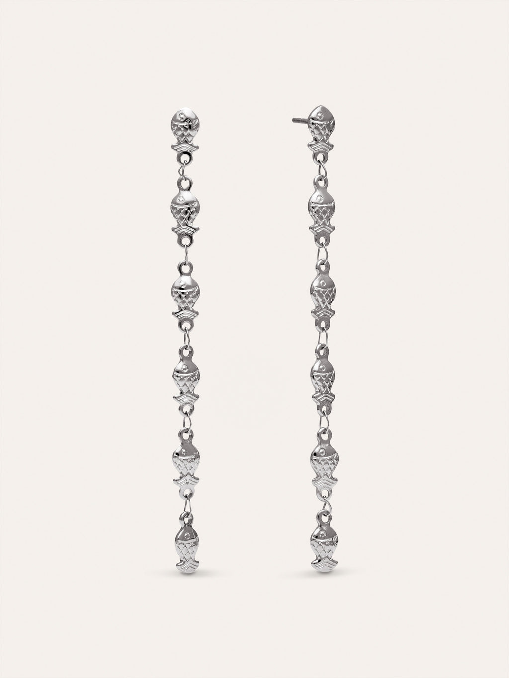 Pendientes Long Mar Acero