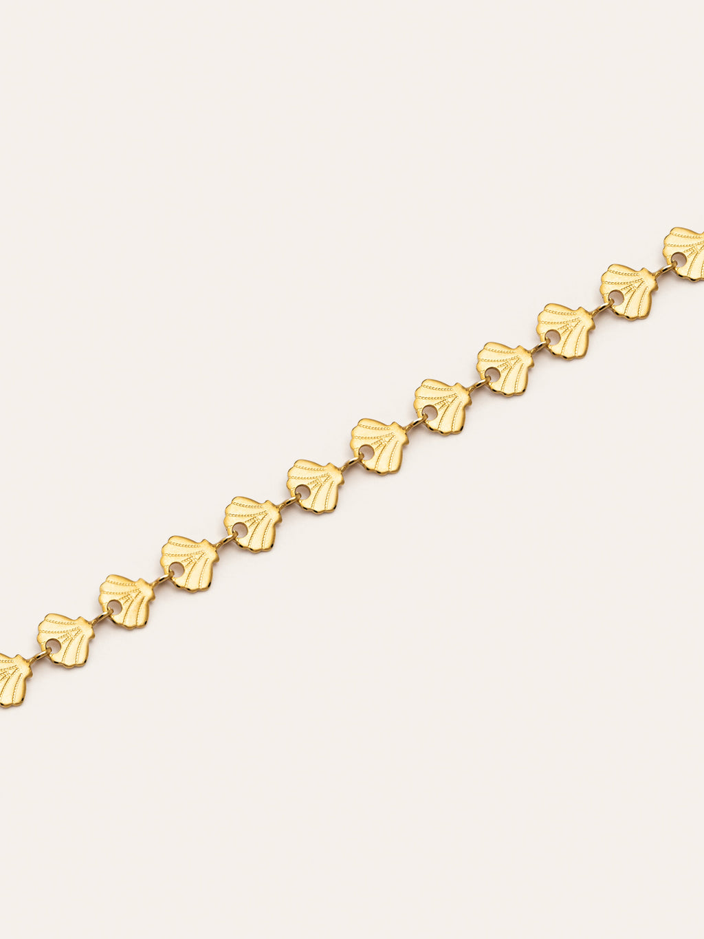 Pulsera Shells Acero Baño Oro