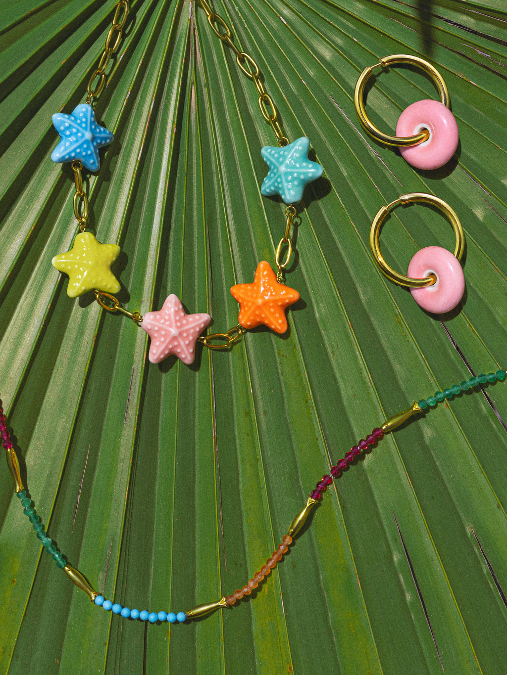 Collar Starfish Chic Color Acero Baño Oro