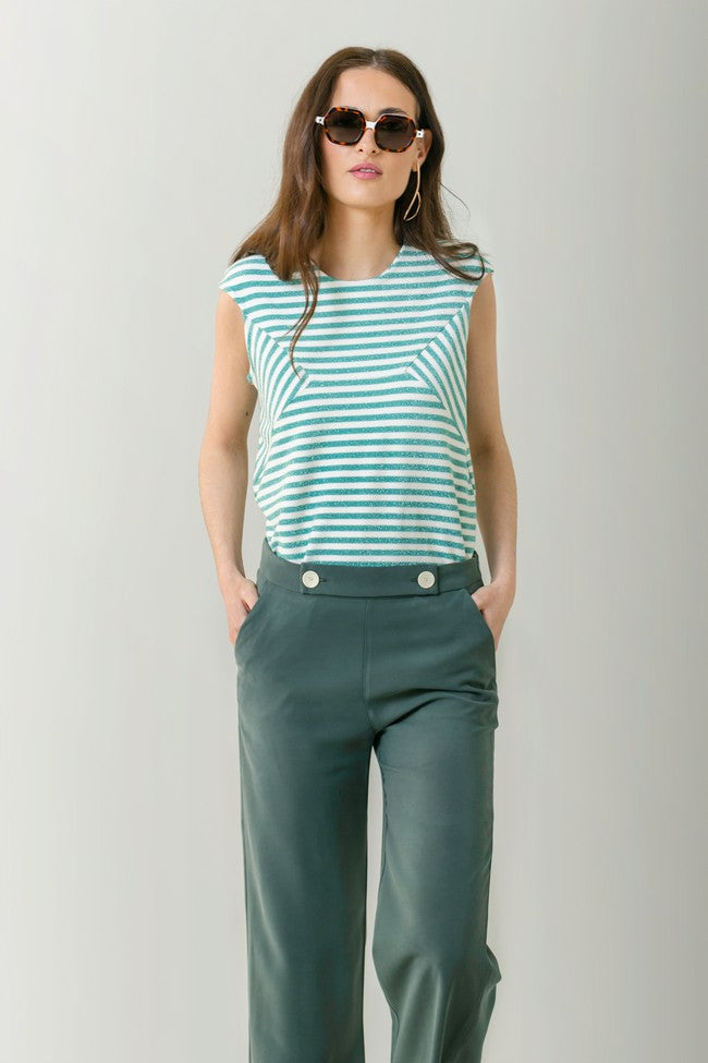 PANTALON CAPRI VERDE