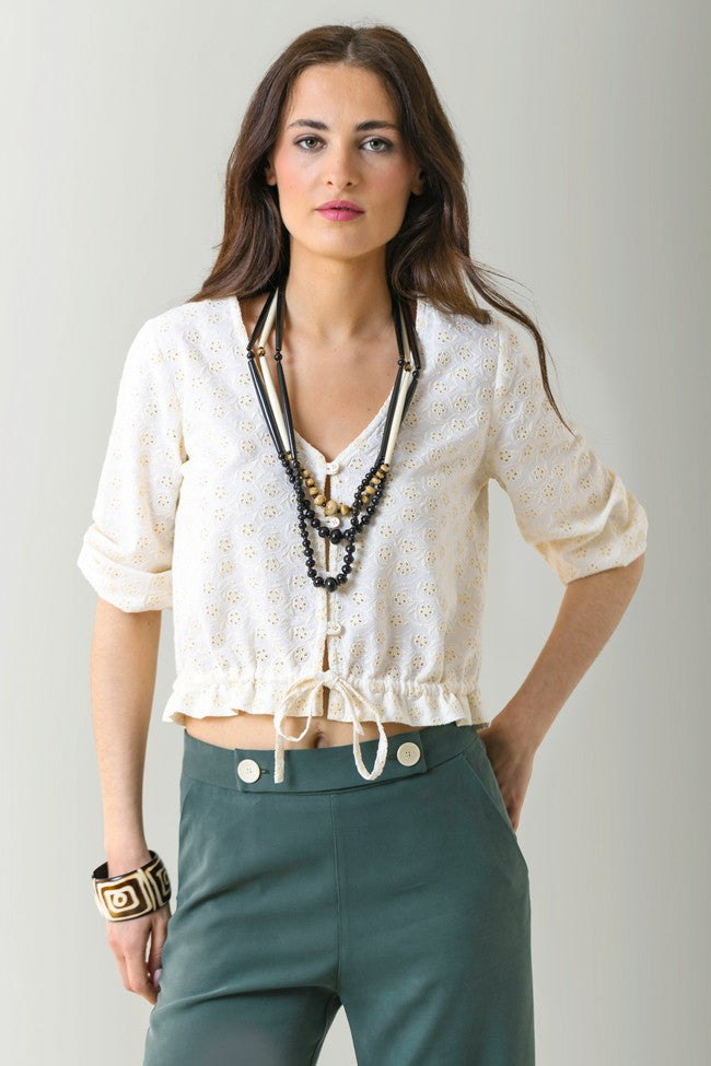 PANTALON CAPRI VERDE