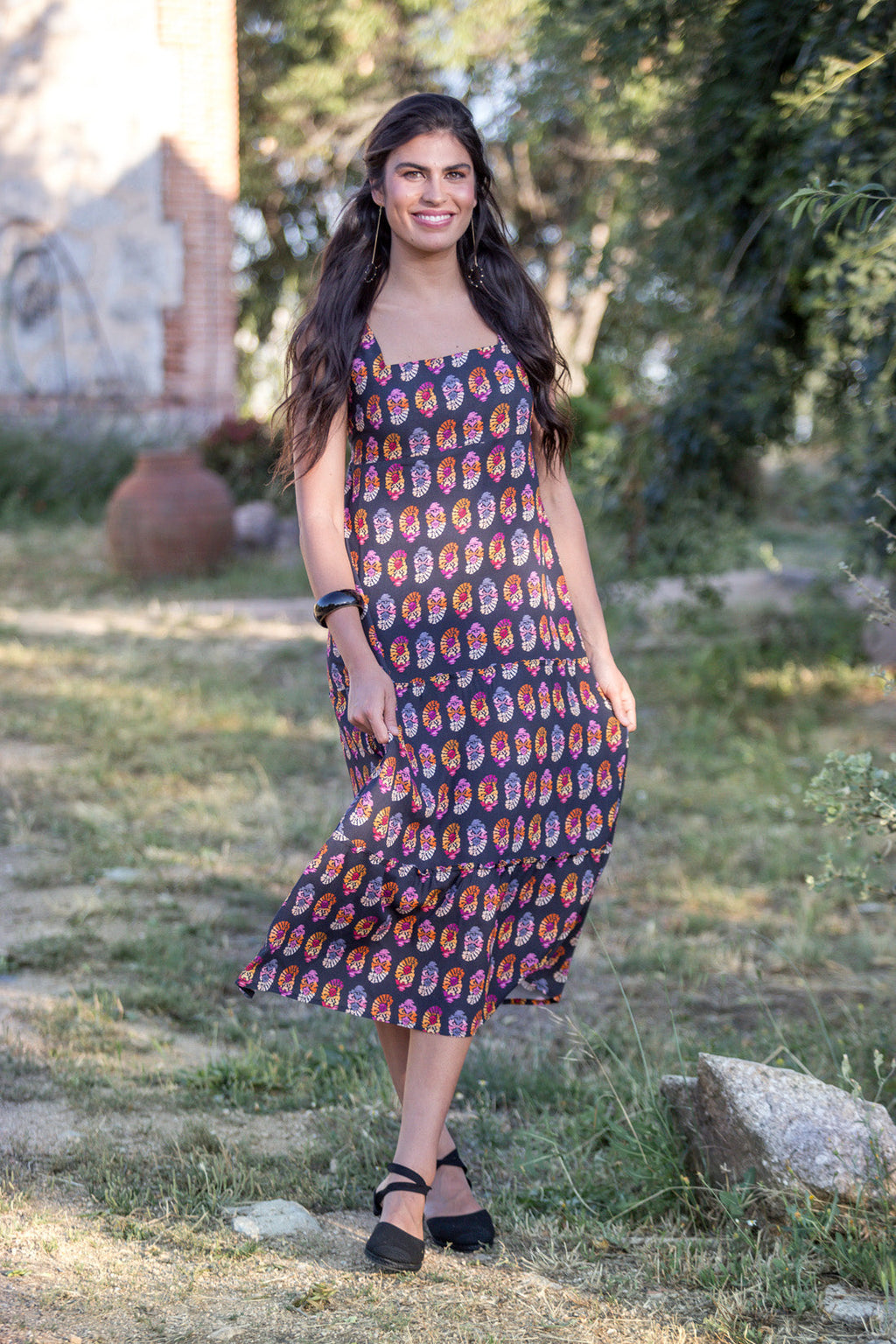 VESTIDO VIC ROSETONES