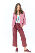 PANTALON POPELIN BURDEOS