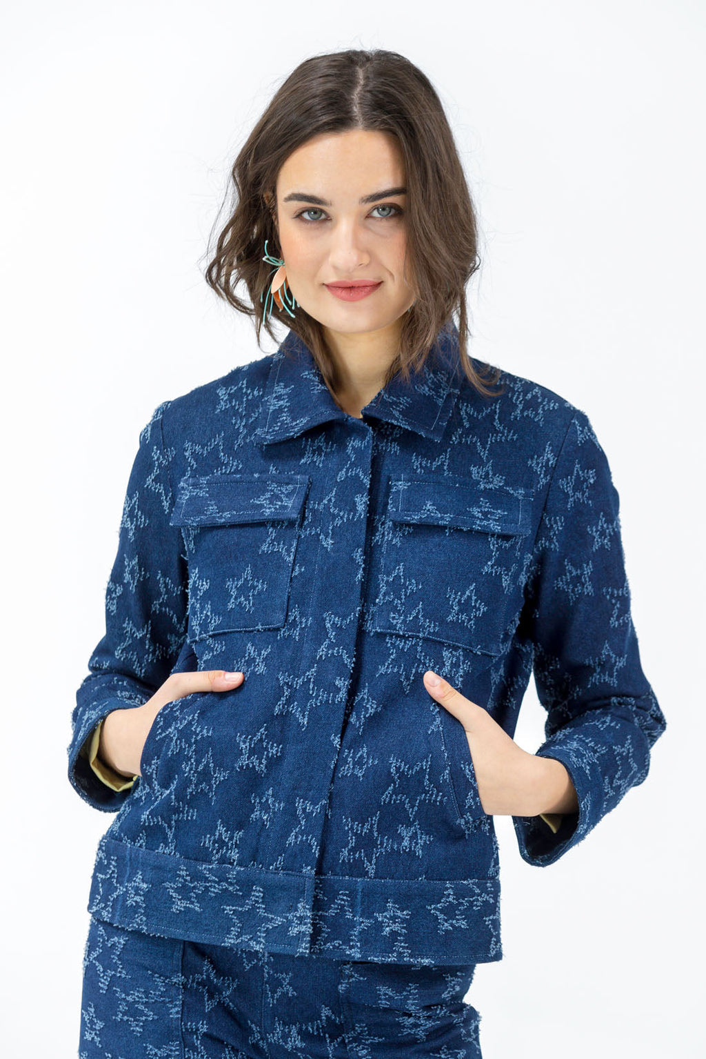 CHAQUETA BIKER ESTRELLAS