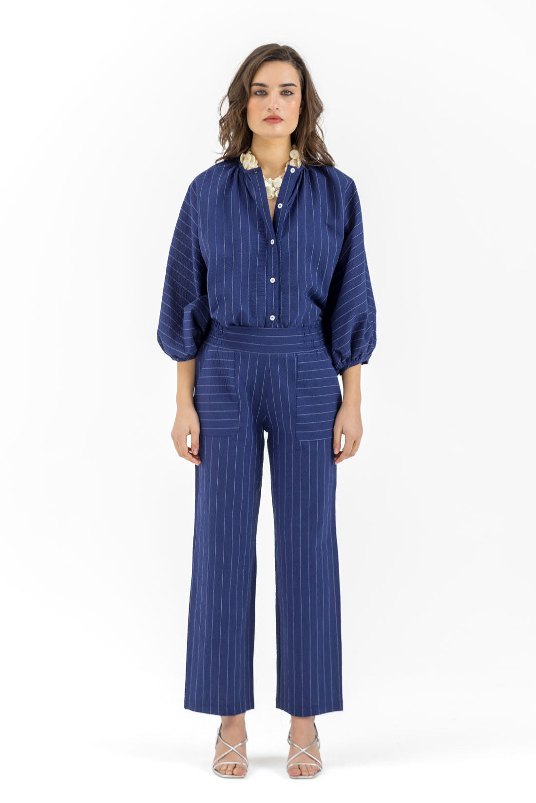 TOTAL LOOK FLOCADO AZUL
