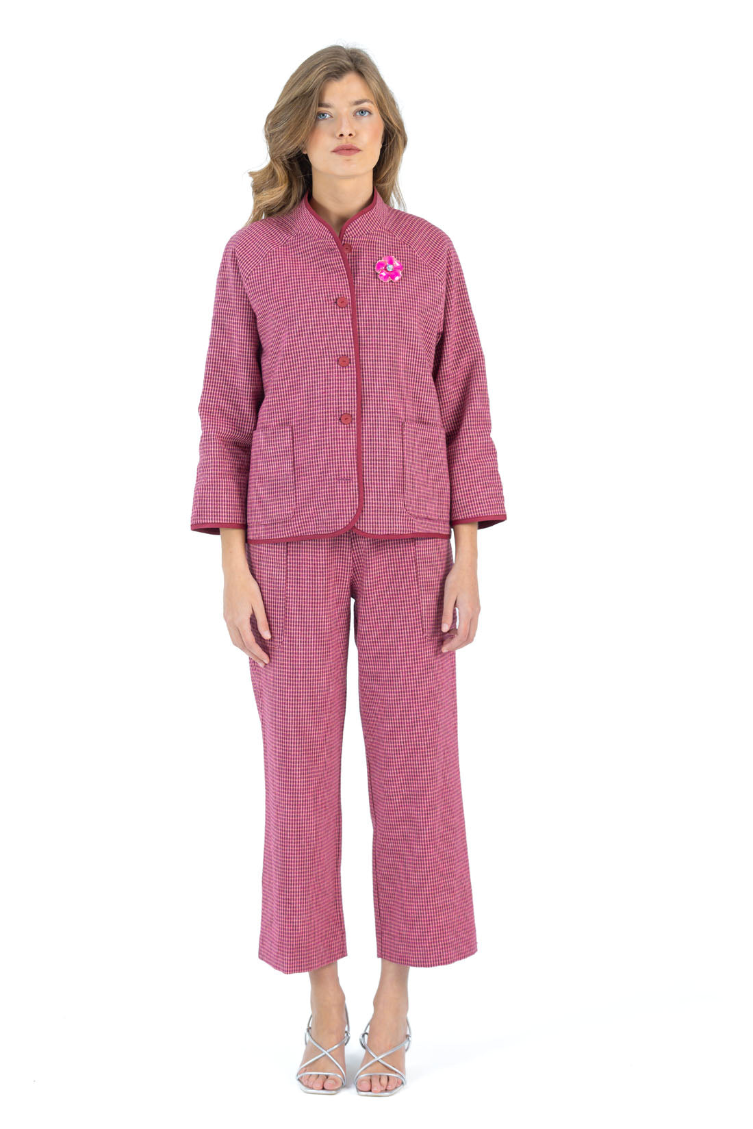 CHAQUETA VICHY ROSA