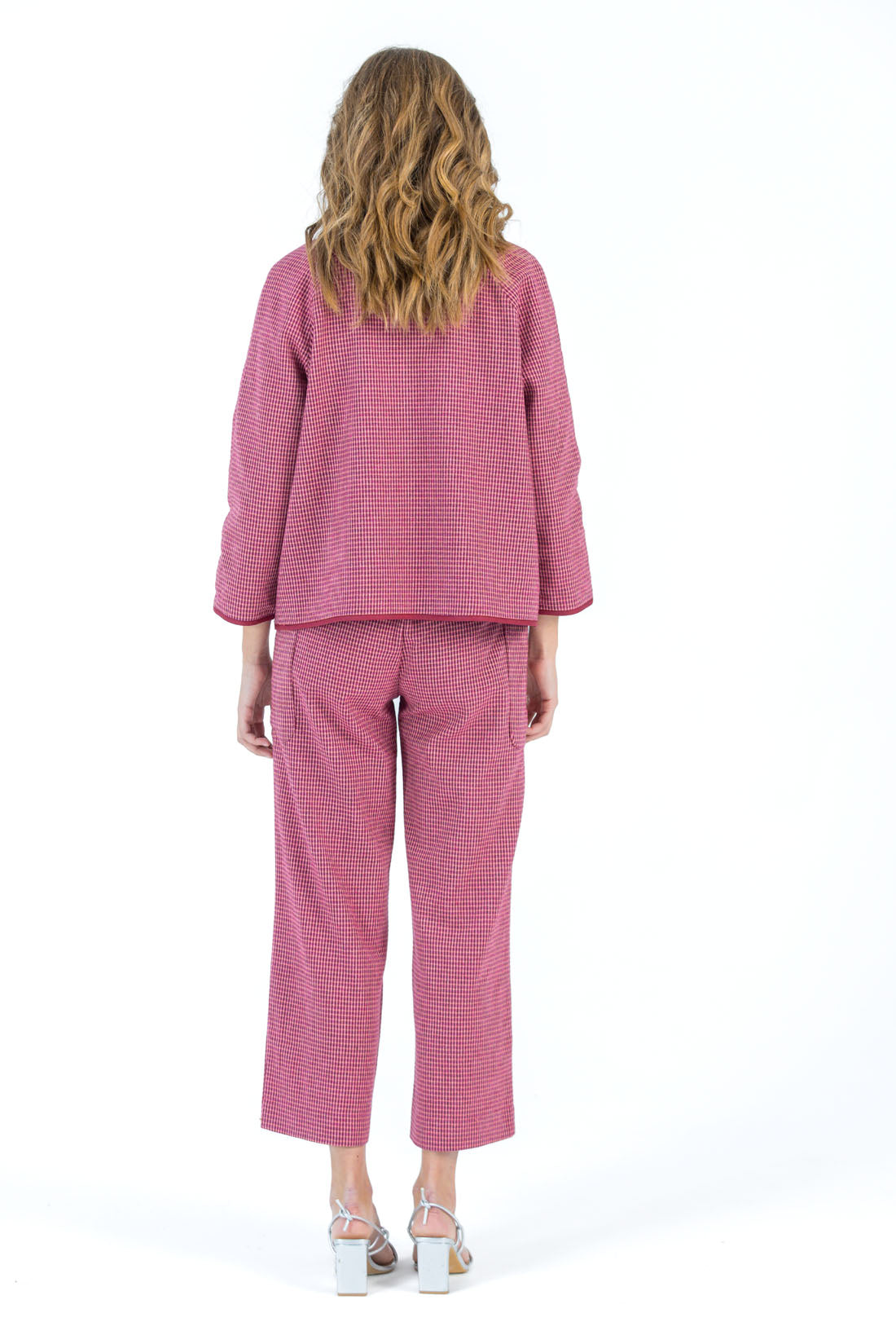 CHAQUETA VICHY ROSA