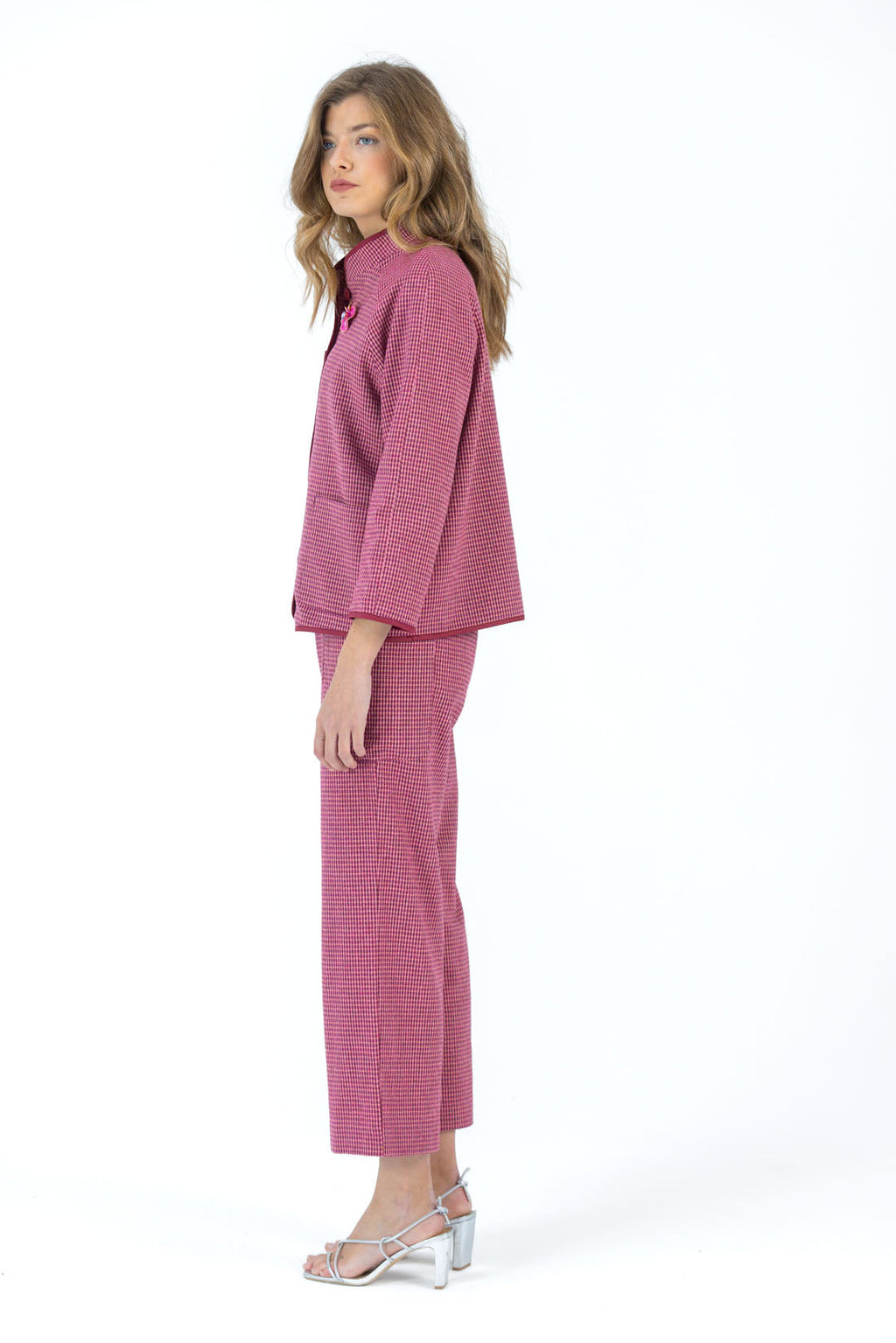 CHAQUETA VICHY ROSA
