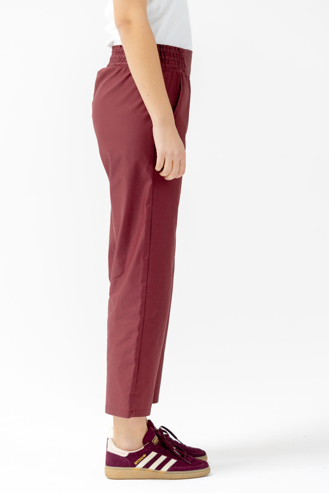 PANTALON POPELIN BURDEOS