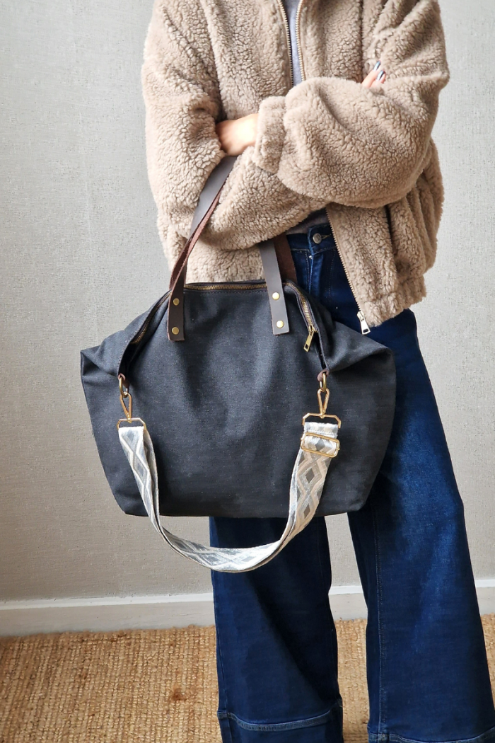 Correa Ajustable para Bolso con Estampado Plateado
