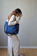 Bolso oversize loneta azul