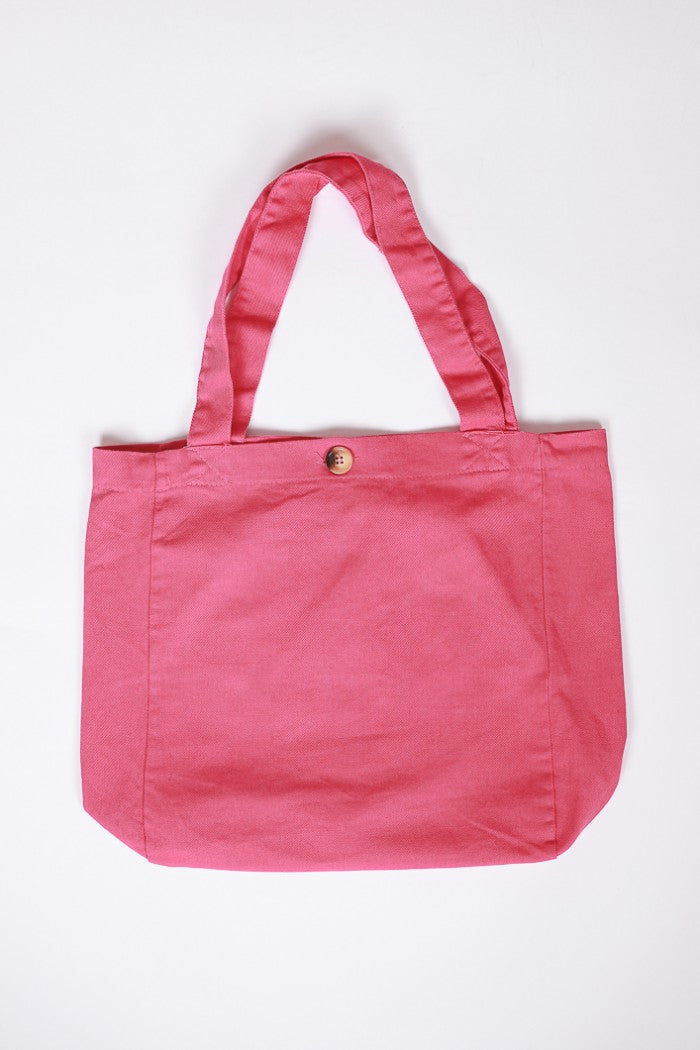 Bolso de loneta fucsia con opción de personalizarlo