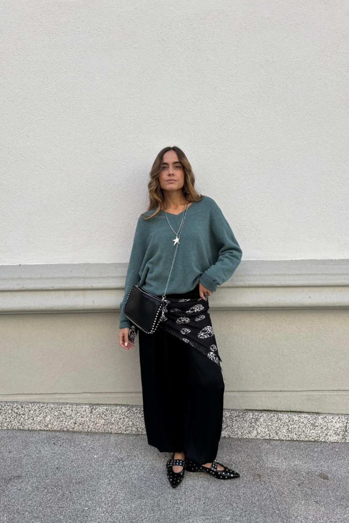 Pantalón bombacho negro