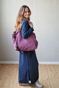 Bolso oversize loneta berenjena