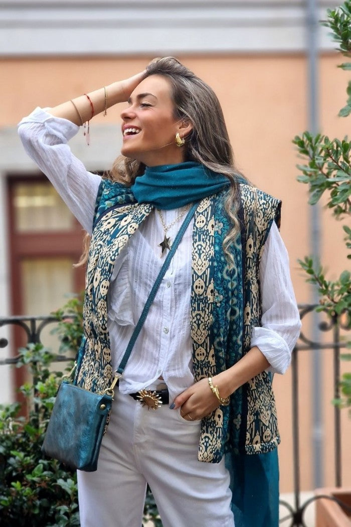 Bolso pequeño de piel verde