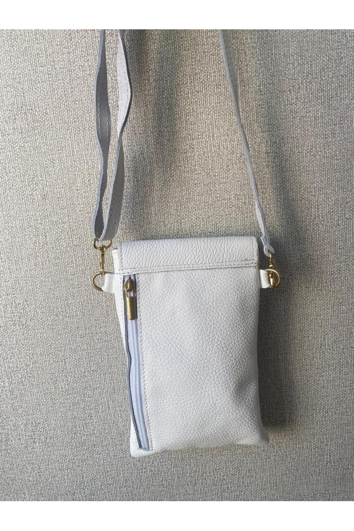 Bolso mini estrella tachuelas blanco
