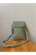 Bolso mini estrella tachuelas verde salvia