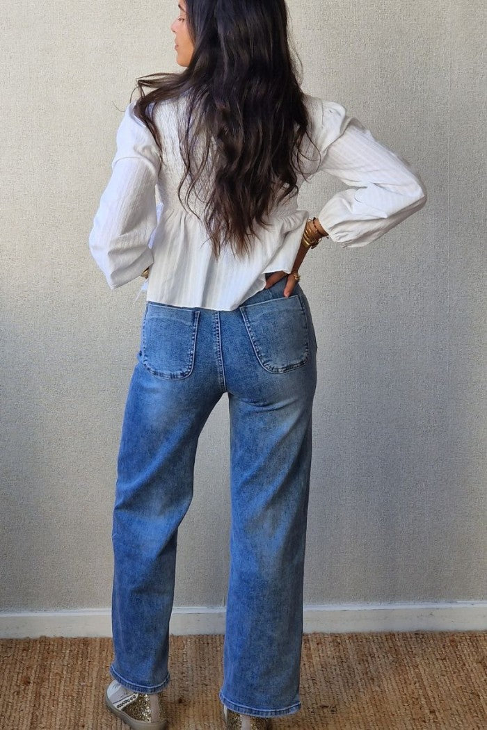 Pantalón Vaquero con Bolsillos Delanteros