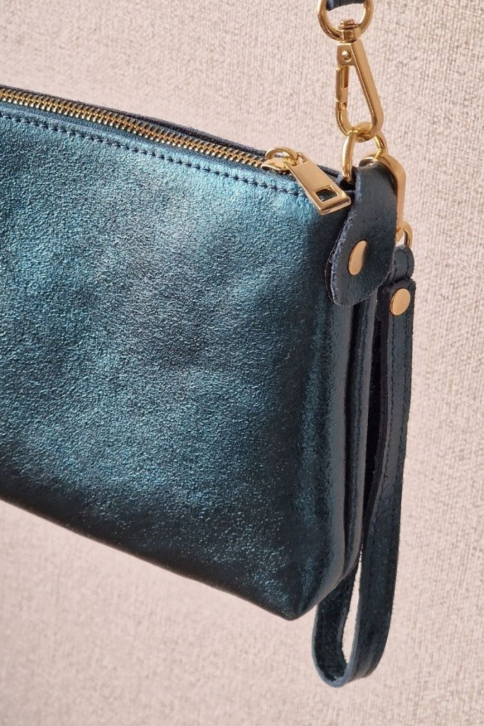 Bolso pequeño de piel verde