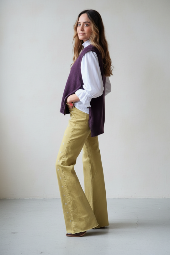 Pantalón con Estrellas Mostaza