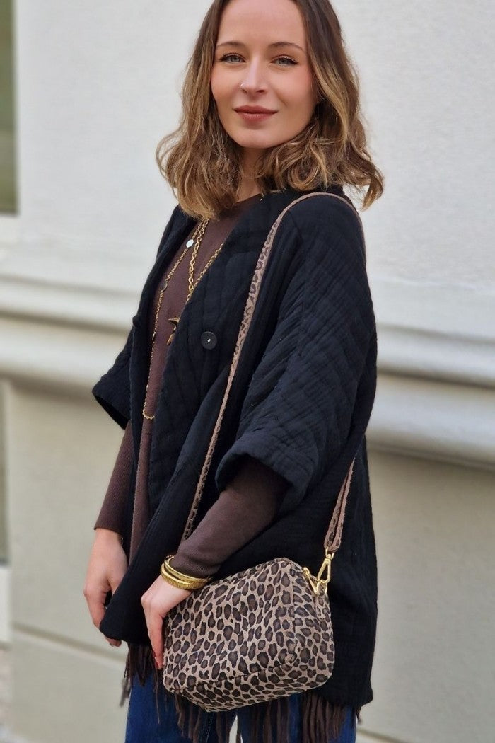 Bolso de piel animal print