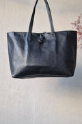 Bolso shopping con cremallera negro