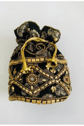 Bolso bombonera negra y dorado