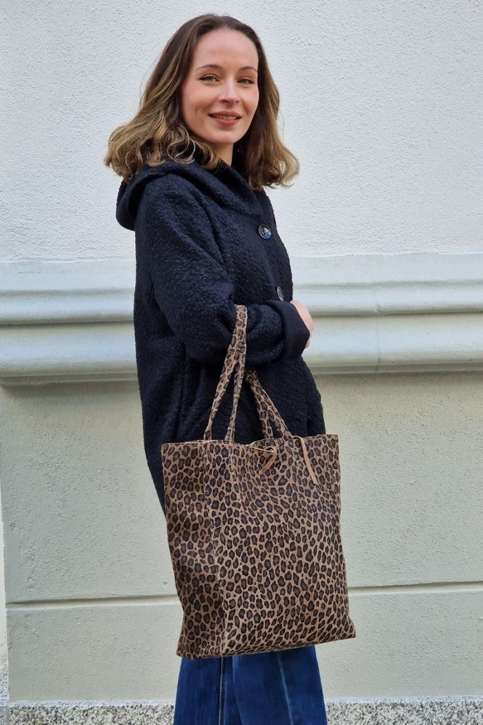 Bolso de piel shopping animal print
