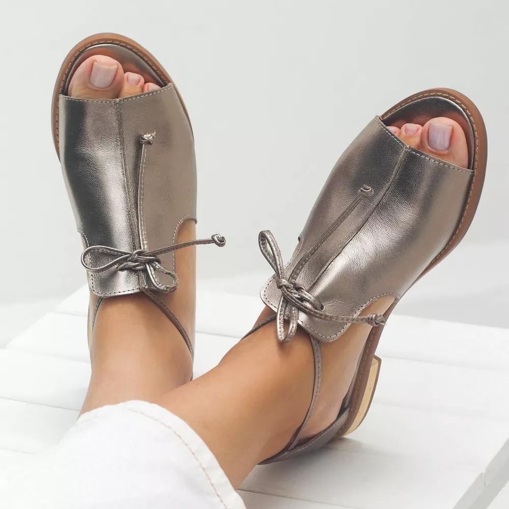 Liliana | Sandalias para mujer con lazo ajustable y punta abierta