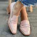 Tatiana | Mocasines para mujer de charol y tacón ancho